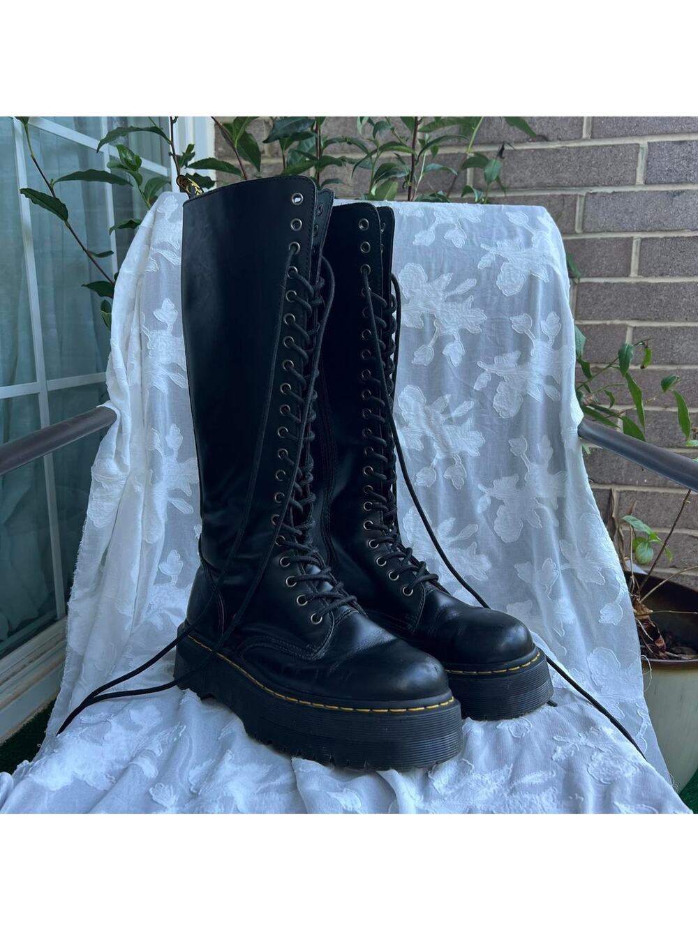 Dr martens knee high lace